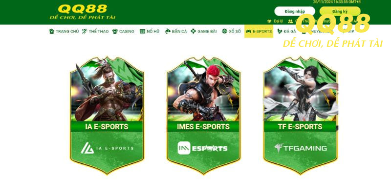 Những cái tên đứng sau sự thành công của esports nhà cái QQ88